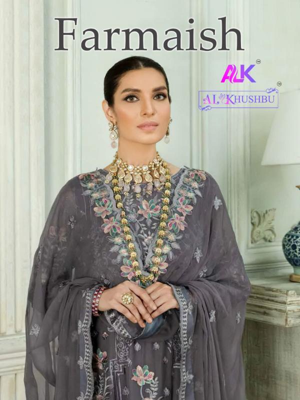 Alk Khushbu Farmaish Embroidery Kurti With Top Bottom Dupatta 